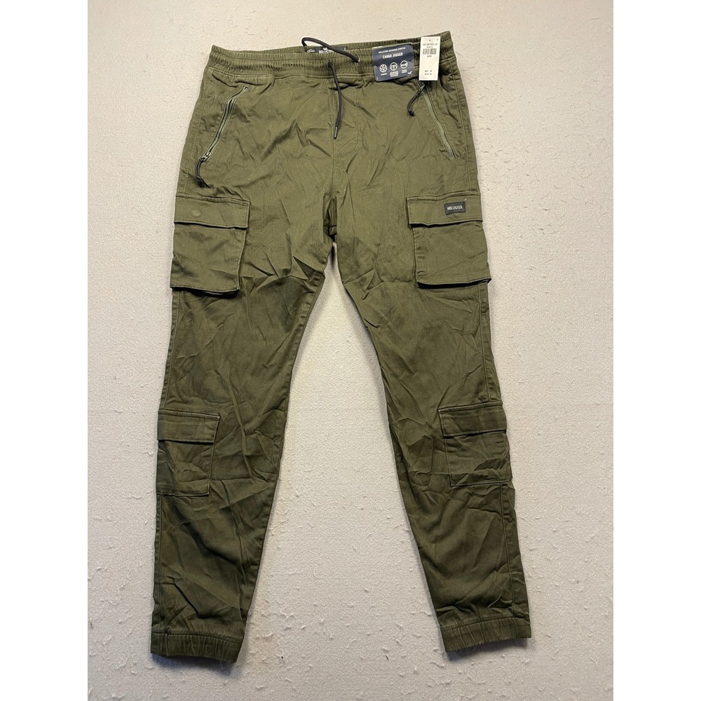 Hollister Cargo Jogger Advanced Stretch Olive Green Large Mens